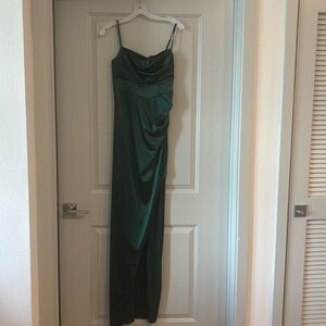Hunter Green high slit gown